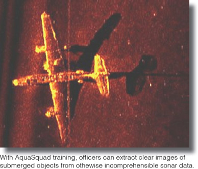Sunken Airplane Sonar Image